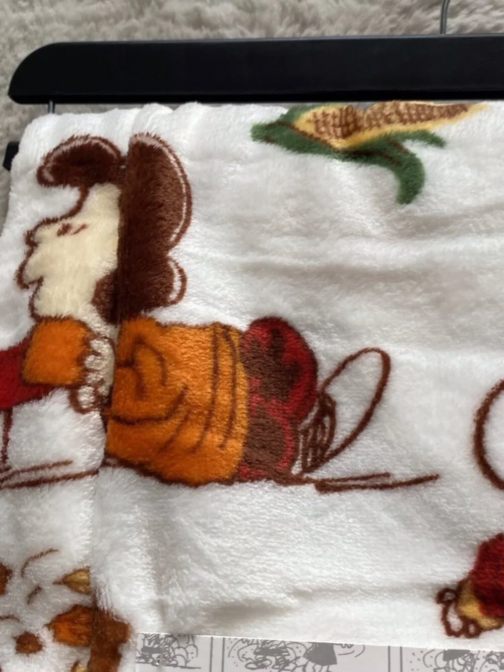 Peanuts Snoopy Fall Autumn Throw Blanket Charlie Lucy Franklin 50” X 70” NEW